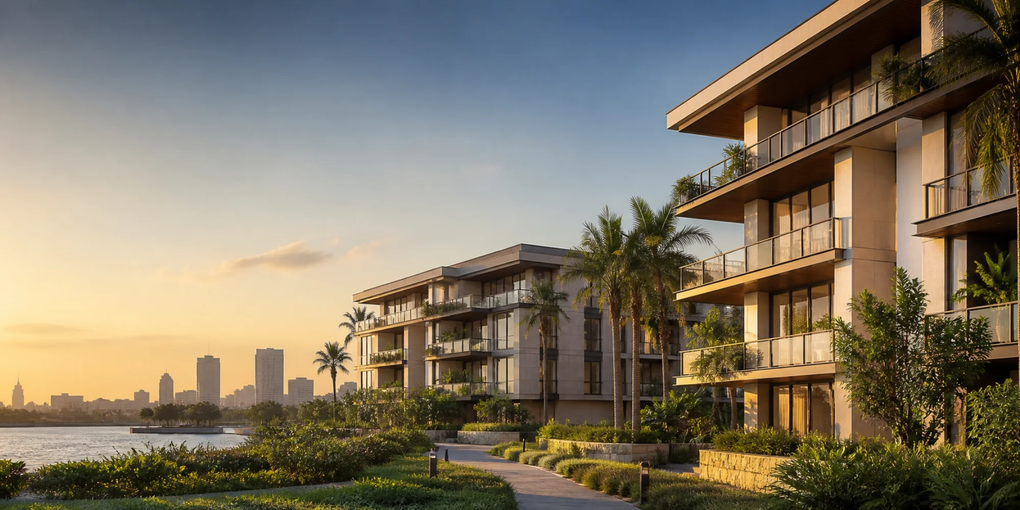 Contemporary international waterfront residences